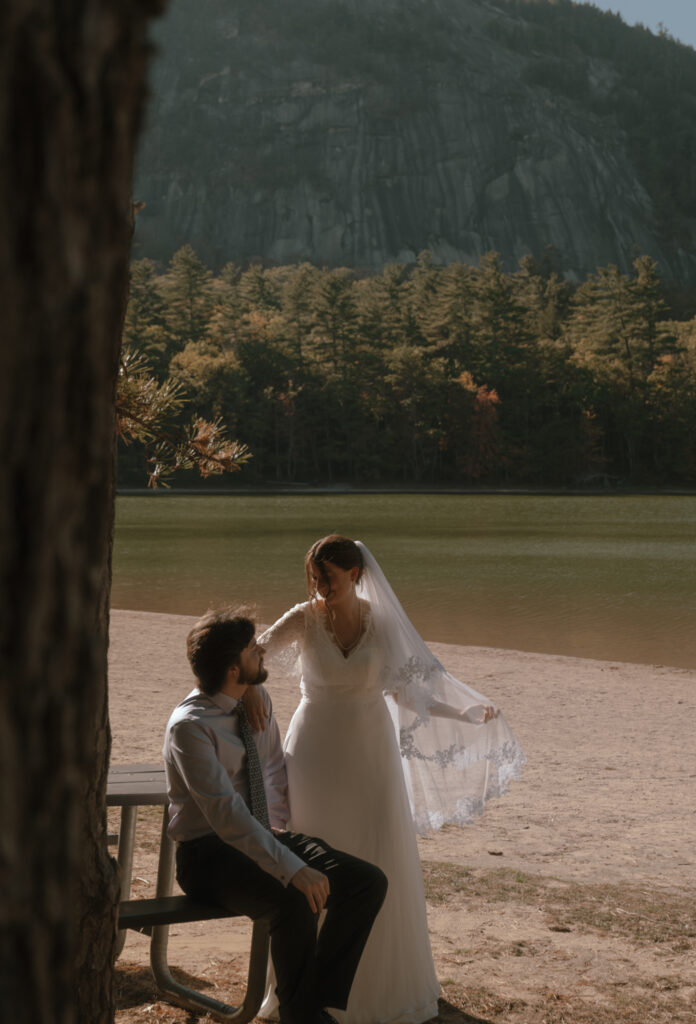 Sunset views on a New Hampshire elopement day