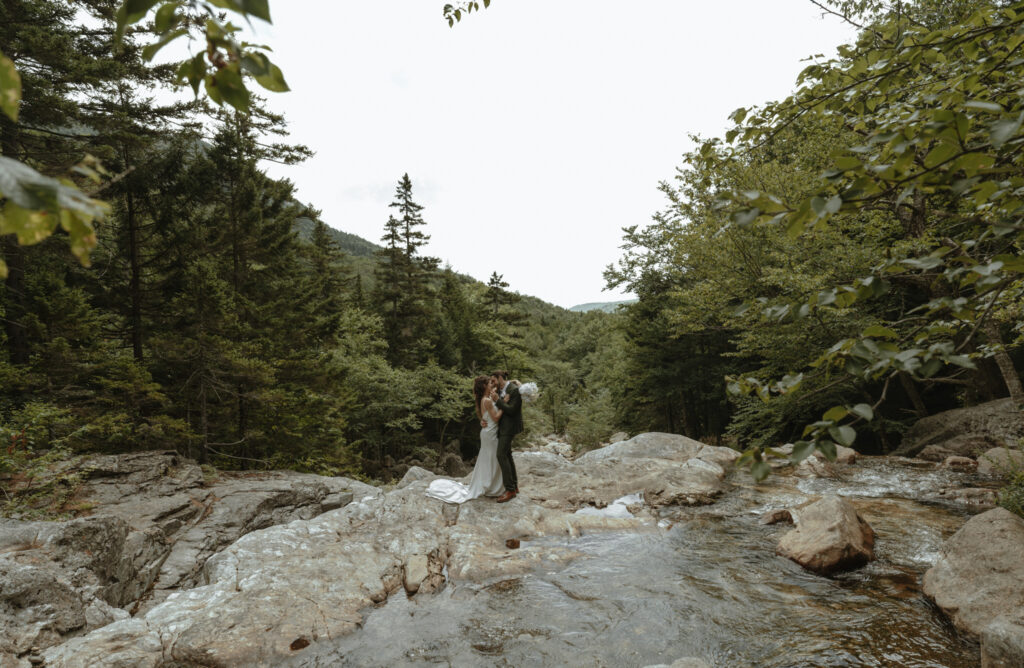 New Hampshire waterfall elopement