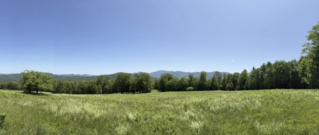Open field at overlook Farm Loop in New Hampshire