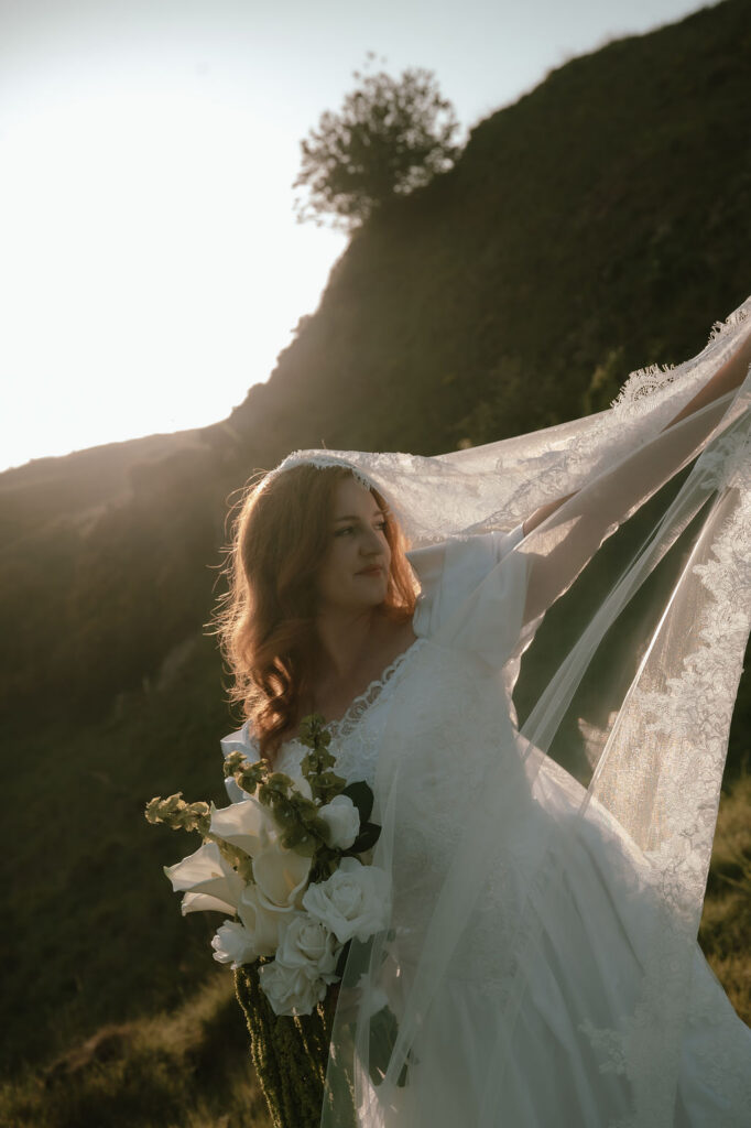 bridal portrait during edinburgh scotland elopement