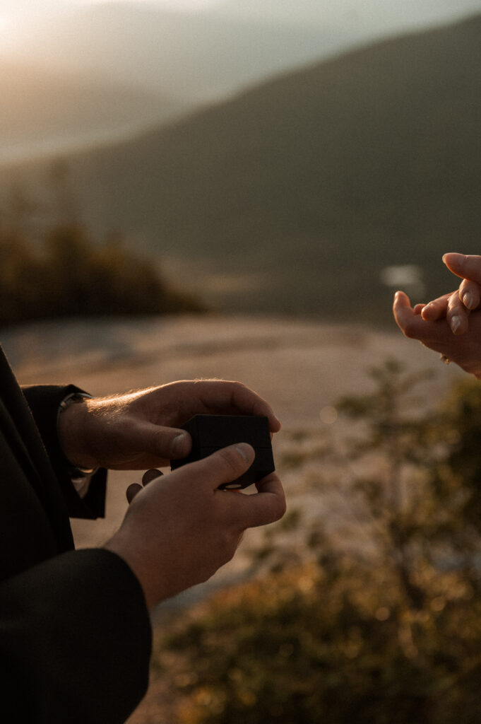White Mountain elopement at sunrise