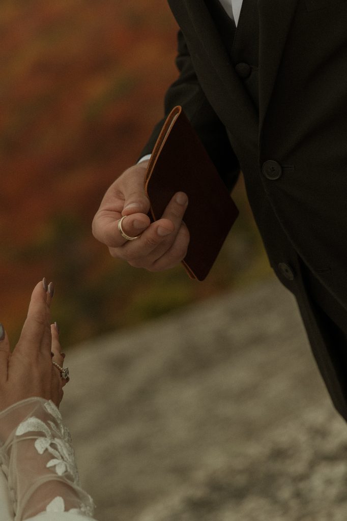 Candid moments from an eight-hour White Mountains elopement during peak New Hampshire foliage